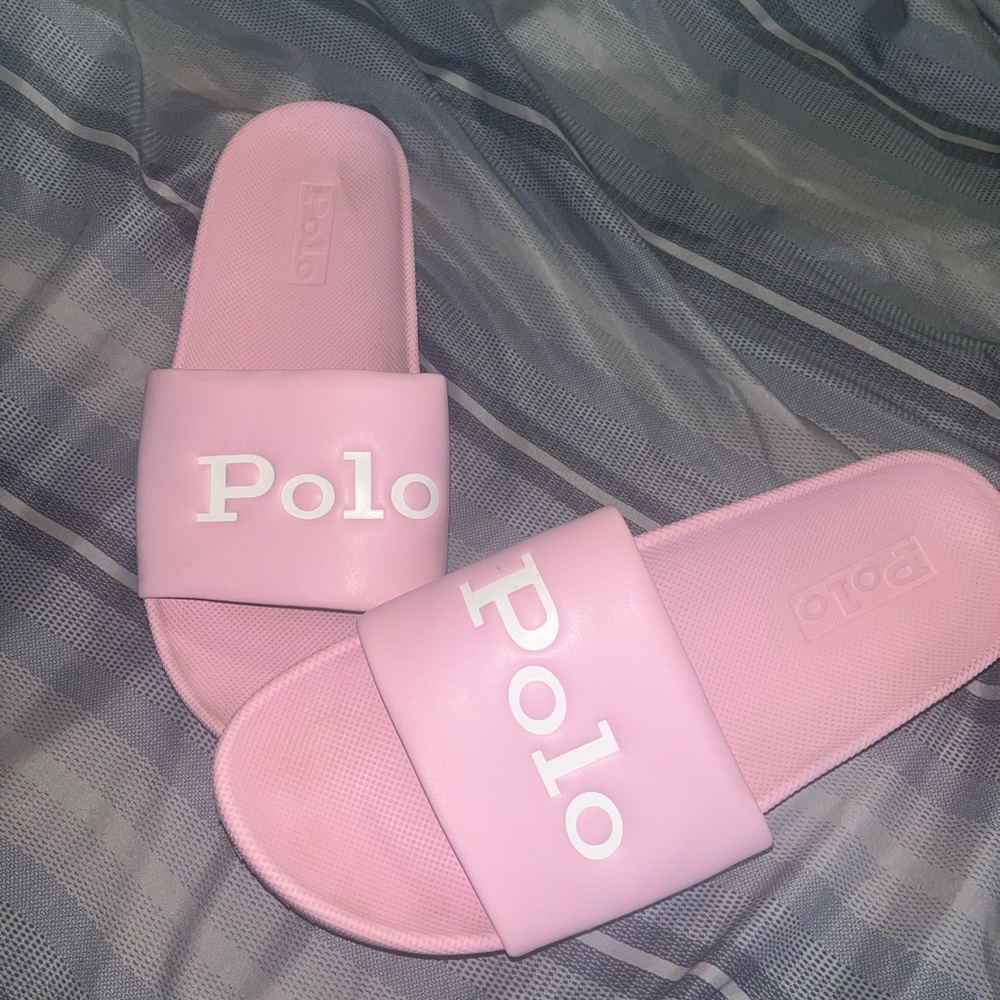 Polo by Ralph Lauren Pink Slide Sandals